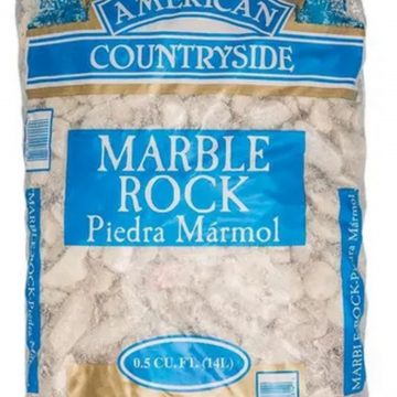 WHITE DECORATIVE ROCK- .50 CUBIC FOOT BAG