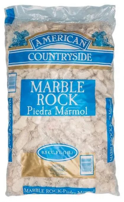 WHITE DECORATIVE ROCK- .50 CUBIC FOOT BAG