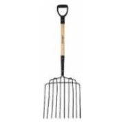 Wood Handle Mulching Fork