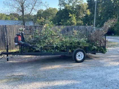 Brush Drop Off- Single Axle Trailer